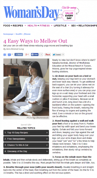 Womans Day Natasha in the press Womans Day