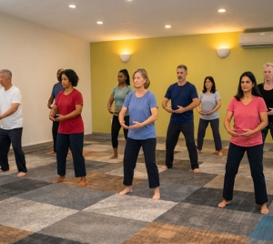 Practicing Sun Style Tai Chi at the Sol Center Tucson AZ